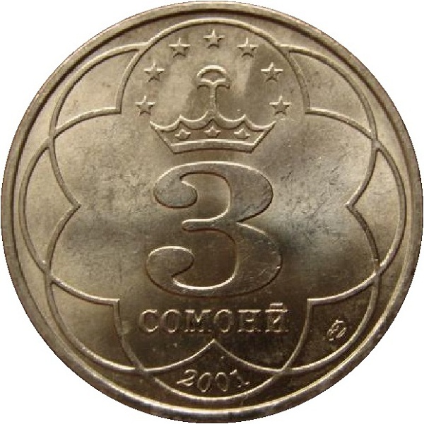 3 Таджикистанских сомони