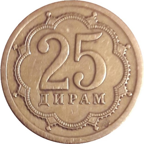 25 Таджикистанских дирам