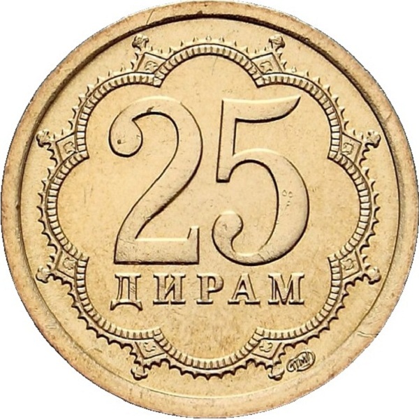 25 Таджикистанских дирам