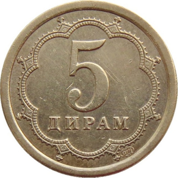 5 Таджикистанских дирам
