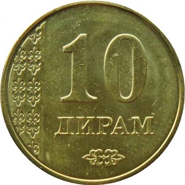 10 Таджикистанских дирам